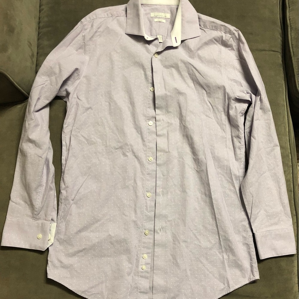 Perry Ellis Portfolio Men’s Dress Shirt Slim Fit